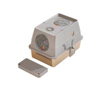 Ekoama Large Enclosed Nonrust Steel Cats Litter Box with Flipping Cover Design 60x40x39cm for Big Cats Private Space Security a