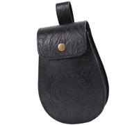 Ekoama Medieval Belt Bag with Adjustable Strap for Coin Keys Essential PU Leather Waist Bag Unisex Cosplay Costume Accessory