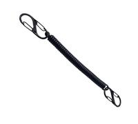 Ekoama Retractable Coiled Tethers with Carabiner Retractable Spring Elastics Rope Portable Fishing Lanyards Fishing Tool Tackle Boating Fishing Rope Retention Rope