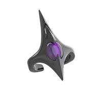 Ekoama Unique Gothic Punk Spikes Rings with Adjustable Opening for Unique Fit and Dark Styles Expression Crafted from Premium A