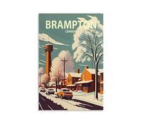 EKOAW Brampton Canada Vintage Travel Posters Tree Wall Art Picture Print Canvas Art Poster Modern Family Bedroom Decor Posters 30x40cm