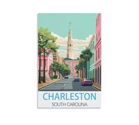 EKOAW Charleston South Carolina Vintage Travel Posters Canvas Art Poster And Wall Art Picture Print Bedroom Decor 30x40cm