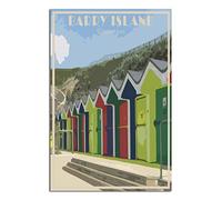 EKOAW DIY Hand Painted Oil Painting Kit,Barry Island Wales Glamorgan Acrylic Pigment Drawing Paintwork for Gift Home Wall Decor 40x50cm