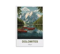 EKOAW Dolomites Italy Vintage Travel Poster Canvas Wall Art Painting Prints 20x30cm