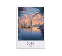 EKOAW Dubai Uae Vintage Travel Posters Canvas Wall Art Painting Prints 20x30cm