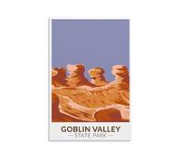 EKOAW Goblin Valley State Park Vintage Travel Posters Landscape Wall Art Picture Print Canvas Art Poster Modern Family Bedroom Decor Posters 30x40cm