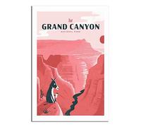EKOAW Grand Canyon National Park Donkey Vintage Travel Poster Canvas Wall Home Room Decor Art Poster Painting Picture Print Gift Posters（Frameless） 30x40cm
