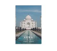 EKOAW Landscape Paint by Numbers Kits,Taj Mahal Agra India Easy DIY Acrylic Pigment Drawing Paintwork for Home Wall Decor 20x30cm