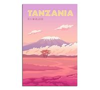 EKOAW Mount Kilimanjaro Tanzania Vintage Travel Poster Canvas Wall Home Room Decor Art Poster Painting Picture Print Gift Posters(Frameless) 30x40cm