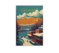 EKOAW Nanaimo Canada Vintage Travel Posters Mountains Wall Art Picture Print Canvas Art Poster Modern Family Bedroom Decor Posters 30x40cm