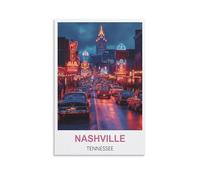 EKOAW Nashville Tennessee Vintage Travel Posters Canvas Wall Art Painting Prints 20x30cm