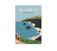 EKOAW Paint by Numbers for Adults,Algarve Portugal Children, Beginners, DIY Gift Arts Kits with Brushes and Acrylic Pigment 30x40cm