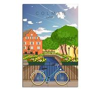 EKOAW Paint by Numbers for Adults,France Colmar Little Venice Canvas Painting by Numbers Arts and Crafts Kit for Kids Adults 50x60cm