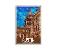 EKOAW Paint by Numbers for Adults Kits,United States Texas State Capitol Building Without Frame DIY Color Oil Painting Acrylic Paints,Home Wall Decor 20x30cm
