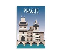 EKOAW Paint by Numbers for Adults,Prague Czech Republic Lake Simple Painting Kits for Kids for Gift Home Wall Decor 20x30cm