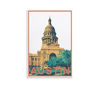 EKOAW Paint by Numbers for Adults,Texas State Capitol Austin DIY Acrylic Painting Kit Art and Crafts Christmas Gifts for Home Wall Decor 20x30cm