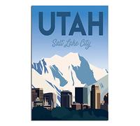 EKOAW Paint by Numbers for Adults,Utah Salt Lake City Snow Mountain DIY Acrylic Painting Kit Art and Crafts Christmas Gifts for Home Wall Decor 40x50cm