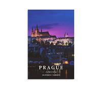 EKOAW Paint by Numbers for AdultsPrague Castle Czechia Night Painting Acrylic Paint by Numbers for Adults Beginner Painting Kit 40x50cm