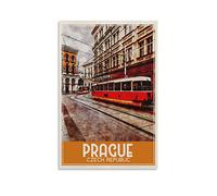 EKOAW Paint by Numbers for AdultsPrague Czech Republic Train Painting Acrylic Paint by Numbers for Adults Beginner Painting Kit 40x50cm