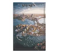 EKOAW Paint by Numbers for AdultsSydney Harbour Australia Painting Acrylic Paint by Numbers for Adults Beginner Painting Kit 40x50cm