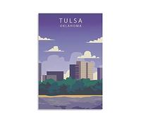 EKOAW Paint by Numbers Kits for Adults Beginners,Tulsa Oklahoma Painting by Numbers for Adults for Home Wall Decor 30x40cm