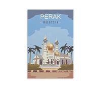 EKOAW Paint by Numbers Kits for Adults Beginners,Ubud Dia Mosque Perak Malaysia Painting by Numbers for Adults for Home Wall Decor 40x50cm