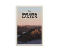 EKOAW Travel Red Rock Canyon Posters Canvas Art Wall House Decor Bedroom Office Posters Prints Wall Art Paitings Rustic Home Decorate for Living Room（Frameless） 50x60cm
