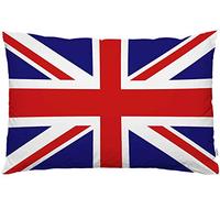 EKOBLA Throw Pillow Cover The Union Jack British Flag United Kingdom Flag Patriotic Style Decor Lumbar Pillow Case Cushion for Sofa Couch Bed Standard Queen Size 20x30 Inch