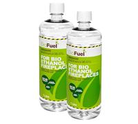 EKOFUEL (2 x 1 Litre) Premium Bioethanol Fuel - Liquid Fuel for Fires Pits, Fireplace | High Purity Clean Burning Bio| Indoor & Outdoor Ethanol Fuel