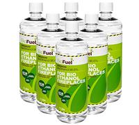 EKOFUEL (6 x 1 Litre) Premium Bioethanol Fuel - Liquid Fuel for Fires Pits, Fireplace | High Purity Clean Burning Bio| Indoor & Outdoor Ethanol Fuel