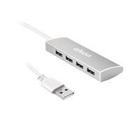 Ekon HUB multiporta, 4 porte USB-A 2.0, cavo USB-A, per PC, laptop, mouse, cavi di ricarica, tastiere, chiavette USB