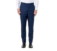 EKON - Tailored Prince of Wales Check Navy Blue Suit Trousers [TRS-EKON-Navy, UK/US 32 EU 42]