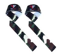 EKON Weight Lifting Gym Deadlift Straps Wrist Support Straps (Camo/Green)