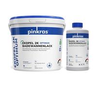 EKOPEL 2K-Optimum Bathtub Epoxy Paint - Odourless Resurfacing Coating for Bath Surfaces, 24-Hour Curing, White Gloss, No VOC