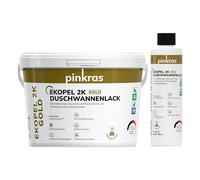 EKOPEL Bath Paint 2K GOLD Odourless A Thick Smooth Coat 24 Cure Time (1.7kg (Shower Tray Size up to 90cm x 90cm), White)