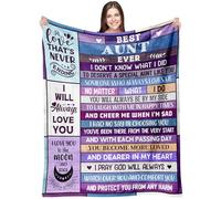 Ekpvgit Best Aunt Ever Gifts Blanket, Auntie Gift Ideas, Christmas Mothers Day Birthday Gifts for Aunt from Niece Nephew, Auntie Birthday Gift, Aunts Blanket 50"X60"