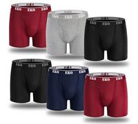 EKQ Bamboo Mens Boxer Shorts Multipack 4 Pack Breathable Mens Underwear Cotton Boxers Briefs with Open Fly Pouch Sports Underpants Moisture Wicking