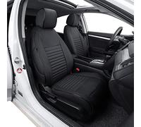 EKR Custom Car Seat Covers for Select Honda Civic Sedan 2016 2017 2018 2019 2020 2021 (Rear Row 60/40 Split Bench) - Leatherette (Black)