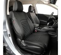 EKR Lingyue Full Coverage Leatherette Custom Exact Fit Car Seat Cover, Front&Rear Seat Cover for Subaru Outback 2015 2016 2017 2018 2019, Airbag Compatible, Black Color