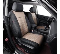 EKR Lingyue Leatherette Custom Fit Car Seat Cover Full Set,Front&Rear Seat Cover for CRV (2016-2019), Airbag Compatible, Red/Black Color