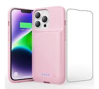 Ekrist Battery Case for iPhone 13/13Pro/14 (6.1 Inch),Real 7500mAh Battery Charging Case Portable Rechargeable Protective for iPhone 13/13pro/14 Pink