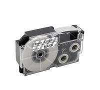 Ekrvuzg 1Pcs XR 12WE XR 9WE XR 6WE Label Tape Compatible With 6mm 9mm 12mm XR 12YW XR 9YW For KL 60 KL 60SR KL 120 Label Printer(Black on Clear)