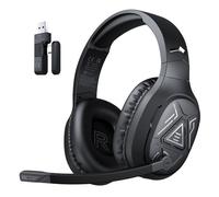 EKSA E5BT 2.4GHz Wireless Gaming Headset for PC PS4 PS5, Bluetooth Gaming Headphones with Noise Cancelling Microphone, USB & Type-C Connector, 52Hrs Battery Computer Headphones for Laptop, Mac, Switch