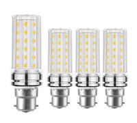 EKSAVE 12W B22 LED Light Bulb,Equal to 100 Watt Light Bulbs,1200 Lumens, Warm White 3000K,B22 Bayonet Cap,Not dimmable,Pack of 4