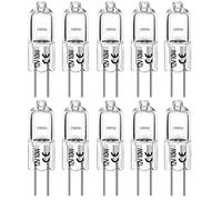EKSAVE G4 Halogen Bulbs 10W 12V 120lm T3 Bi-Pin Bulb for Under Cabinet Puck Light, Chandeliers, Track Lighting, 2700K, Warm White, Pack of 10