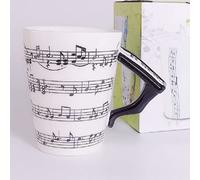 eKsdf Ceramic Mug with Motif Coffee Mug with Piano Handle Music Notes Printed Tea Cup Gift Mug Ceramic Drinking Cup 10.2 x 7.3 cm 280 ml (Type 3 (400 ml))