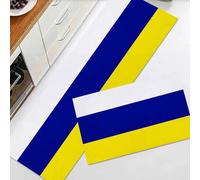 EKSED Kitchen Mats Non slip Washable Kitchen Rugs Doormat Carpet Floor Mat,Leeds United Tricolour,2 Piece Kitchen Mats for Home Decoration (40x60+40x120cm)