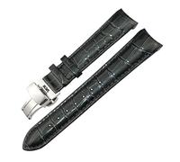 EKSIL 18mm Leather Cowhide Watch Bands，For Tissot 1853 T035.207 T035 Black White Purple Red Women's Watch Strap Free Tools(Gray,Black buckle)