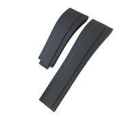 EKSIL 20mm 21mm Rubber Watch Band For Submariner OYSTERFLEX Daytona GMT Yacht Master Strap Stainless Steel Clasp Bracelet(Black,21mm)