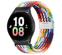 EKSIL 20mm 22mm Strap For Samsung Galaxy Watch 6 5 4 Band 40/44mm 5Pro Active 2 Gear S3 Braided Elastic Bracelet For Huawei GT2/3 /4Pro/5 WatchBands(Rainbow,22mm)